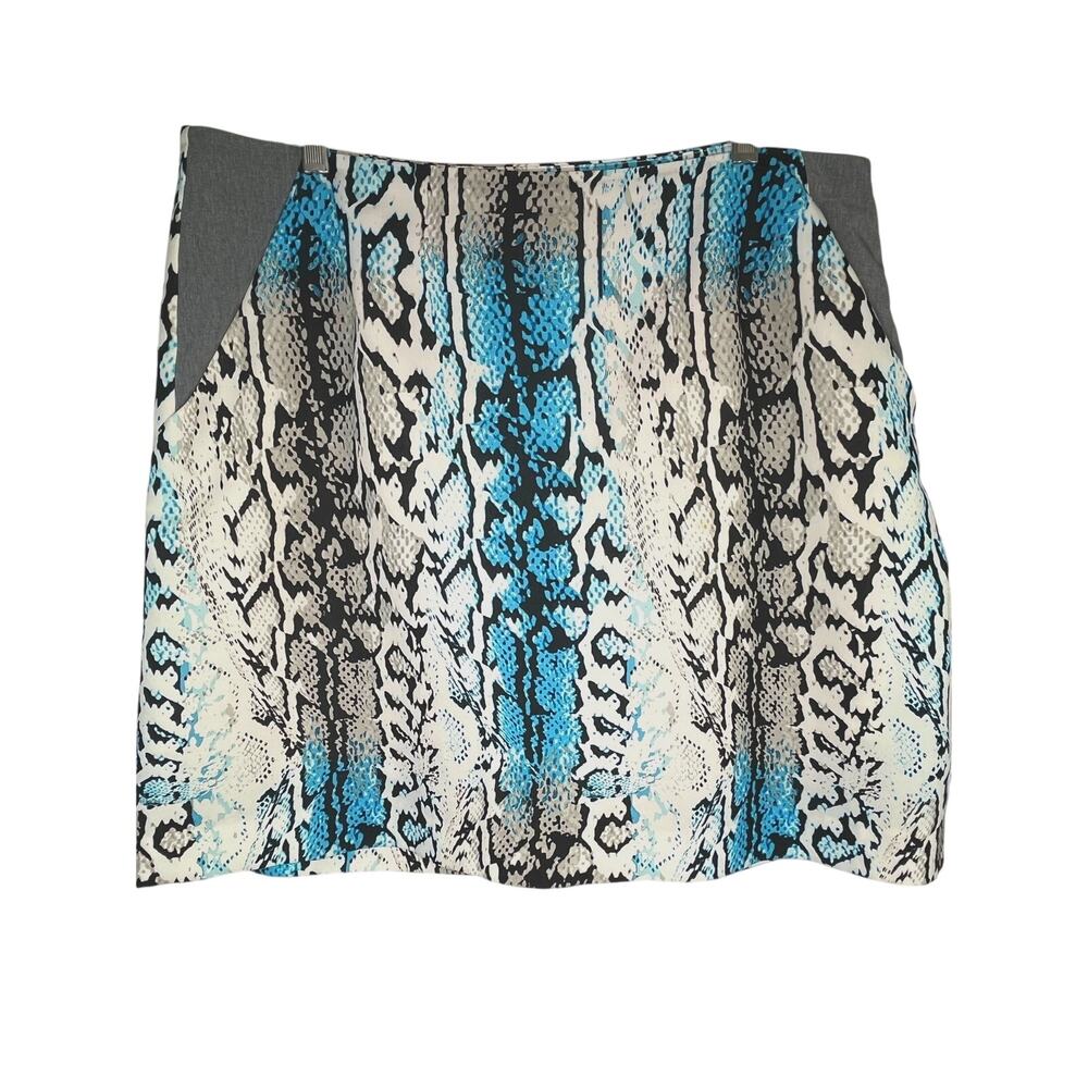 EP Pro snakeskin print golf skort, blue/gray/white/black, size 14, EUC